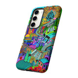 Vibrant Phone Case with Cityscape Design, Ideal for Travelers, Gift for Birthdays, Art Lovers, Festivals, Eco-Friendly Accessories