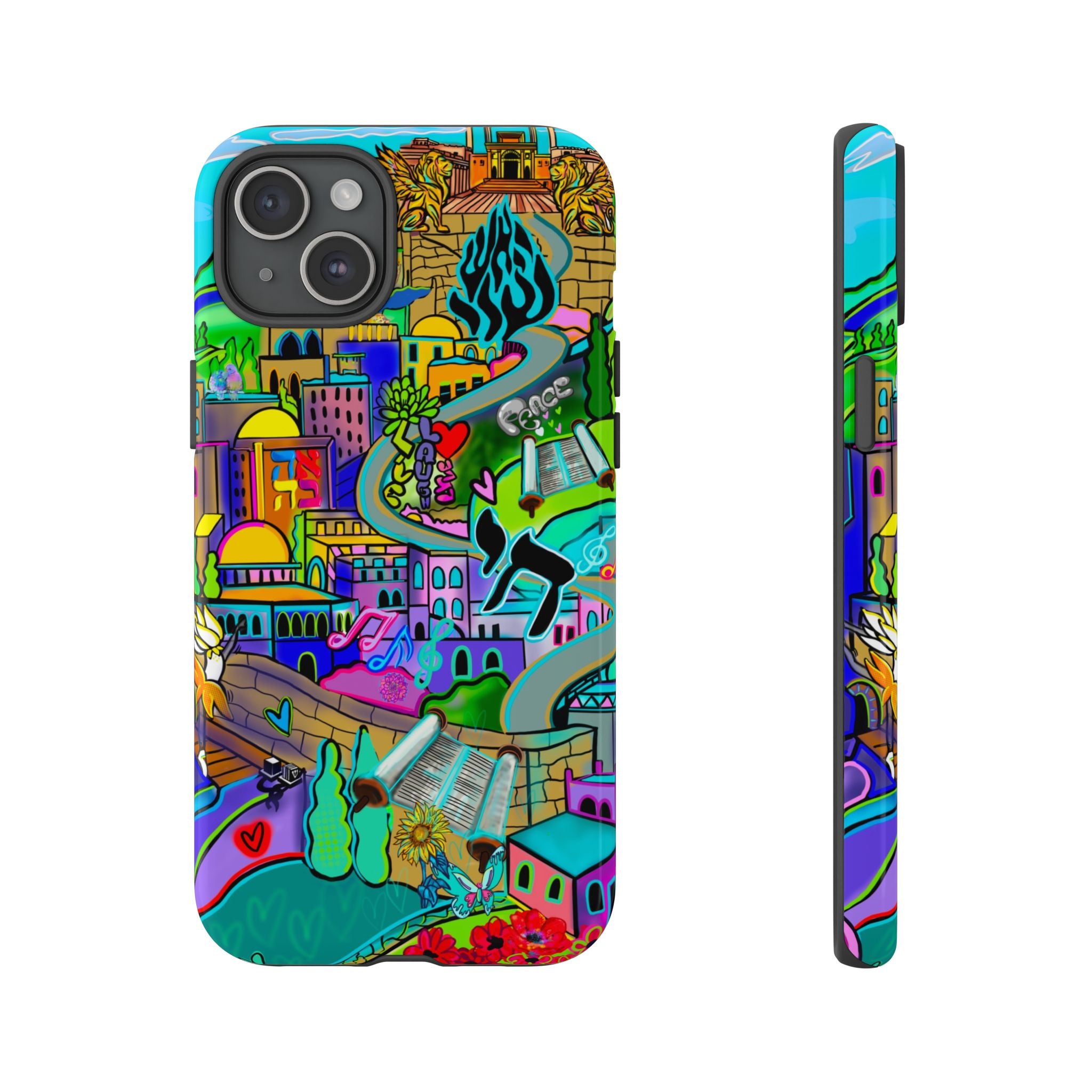 Vibrant Phone Case with Cityscape Design, Ideal for Travelers, Gift for Birthdays, Art Lovers, Festivals, Eco-Friendly Accessories