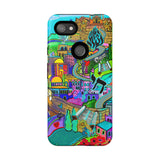 Vibrant Phone Case with Cityscape Design, Ideal for Travelers, Gift for Birthdays, Art Lovers, Festivals, Eco-Friendly Accessories