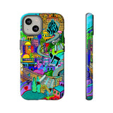 Vibrant Phone Case with Cityscape Design, Ideal for Travelers, Gift for Birthdays, Art Lovers, Festivals, Eco-Friendly Accessories