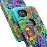 Vibrant Phone Case with Cityscape Design, Ideal for Travelers, Gift for Birthdays, Art Lovers, Festivals, Eco-Friendly Accessories