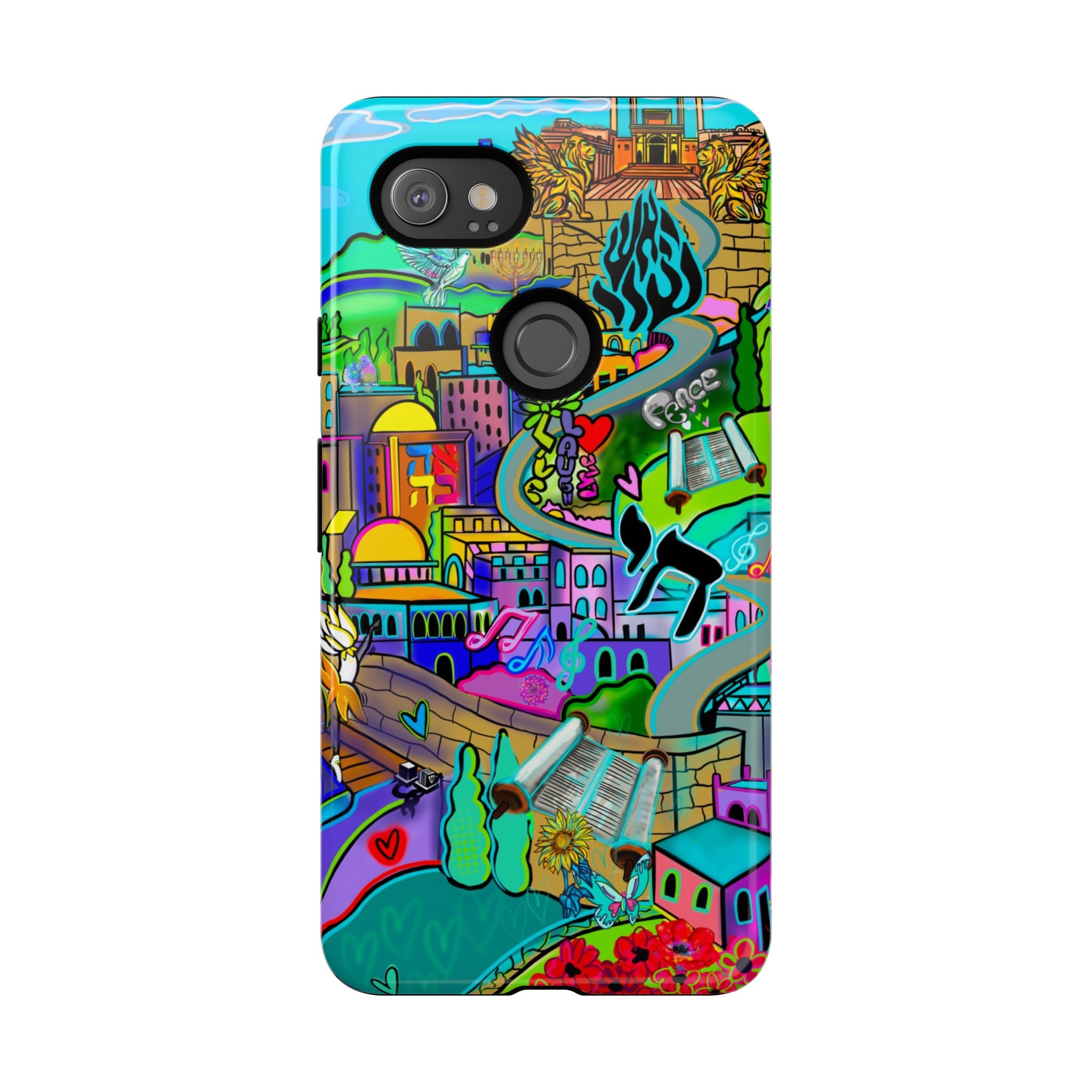 Vibrant Phone Case with Cityscape Design, Ideal for Travelers, Gift for Birthdays, Art Lovers, Festivals, Eco-Friendly Accessories