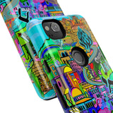 Vibrant Phone Case with Cityscape Design, Ideal for Travelers, Gift for Birthdays, Art Lovers, Festivals, Eco-Friendly Accessories