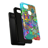 Vibrant Phone Case with Cityscape Design, Ideal for Travelers, Gift for Birthdays, Art Lovers, Festivals, Eco-Friendly Accessories