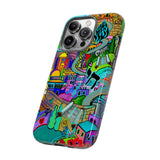 Vibrant Phone Case with Cityscape Design, Ideal for Travelers, Gift for Birthdays, Art Lovers, Festivals, Eco-Friendly Accessories