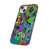 Vibrant Phone Case with Cityscape Design, Ideal for Travelers, Gift for Birthdays, Art Lovers, Festivals, Eco-Friendly Accessories
