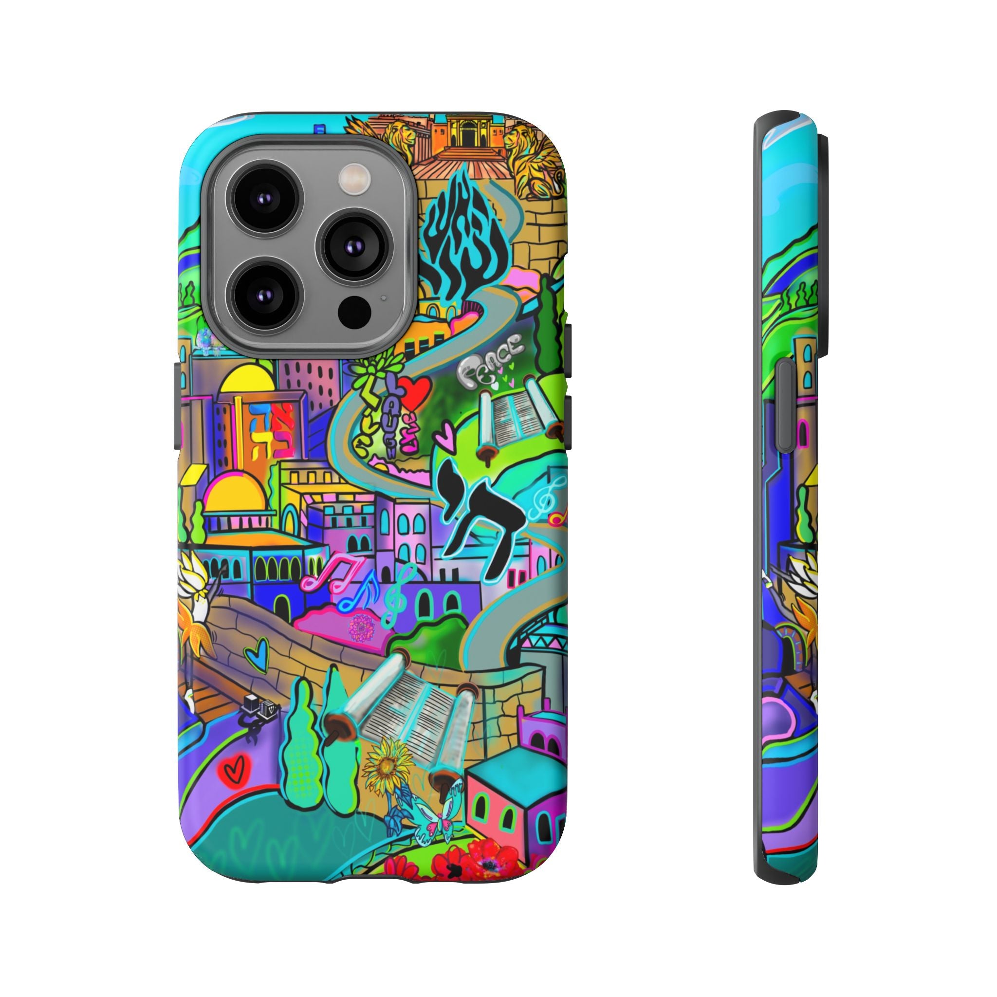 Vibrant Phone Case with Cityscape Design, Ideal for Travelers, Gift for Birthdays, Art Lovers, Festivals, Eco-Friendly Accessories