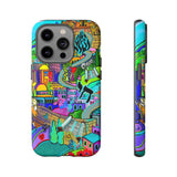 Vibrant Phone Case with Cityscape Design, Ideal for Travelers, Gift for Birthdays, Art Lovers, Festivals, Eco-Friendly Accessories