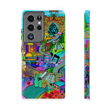 Vibrant Phone Case with Cityscape Design, Ideal for Travelers, Gift for Birthdays, Art Lovers, Festivals, Eco-Friendly Accessories