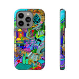 Vibrant Phone Case with Cityscape Design, Ideal for Travelers, Gift for Birthdays, Art Lovers, Festivals, Eco-Friendly Accessories
