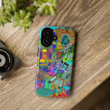 Vibrant Phone Case with Cityscape Design, Ideal for Travelers, Gift for Birthdays, Art Lovers, Festivals, Eco-Friendly Accessories