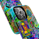 Vibrant Phone Case with Cityscape Design, Ideal for Travelers, Gift for Birthdays, Art Lovers, Festivals, Eco-Friendly Accessories
