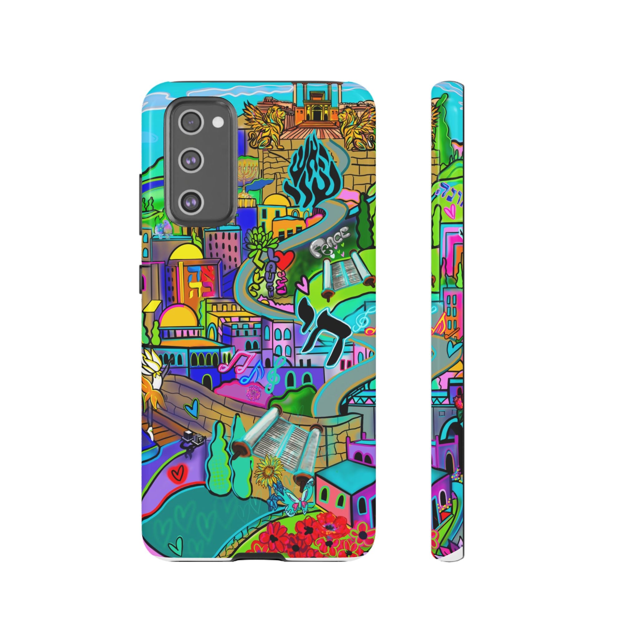 Vibrant Phone Case with Cityscape Design, Ideal for Travelers, Gift for Birthdays, Art Lovers, Festivals, Eco-Friendly Accessories