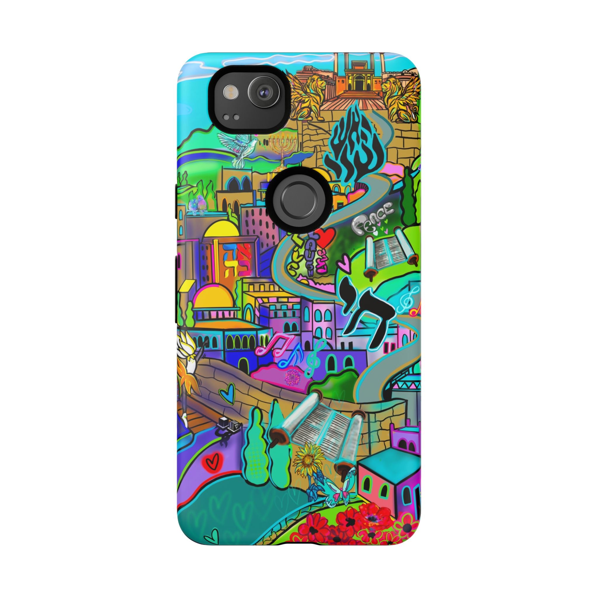 Vibrant Phone Case with Cityscape Design, Ideal for Travelers, Gift for Birthdays, Art Lovers, Festivals, Eco-Friendly Accessories