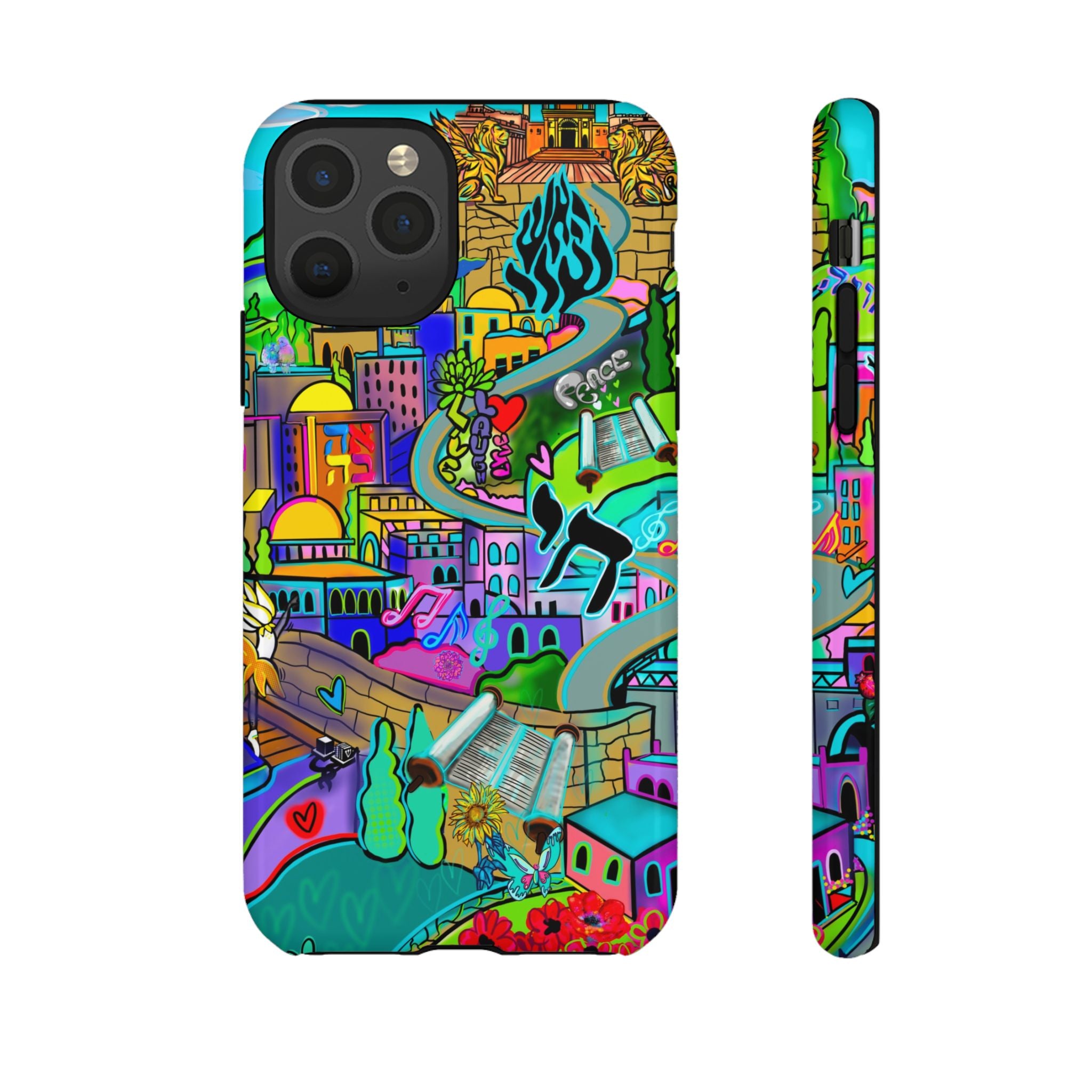 Vibrant Phone Case with Cityscape Design, Ideal for Travelers, Gift for Birthdays, Art Lovers, Festivals, Eco-Friendly Accessories