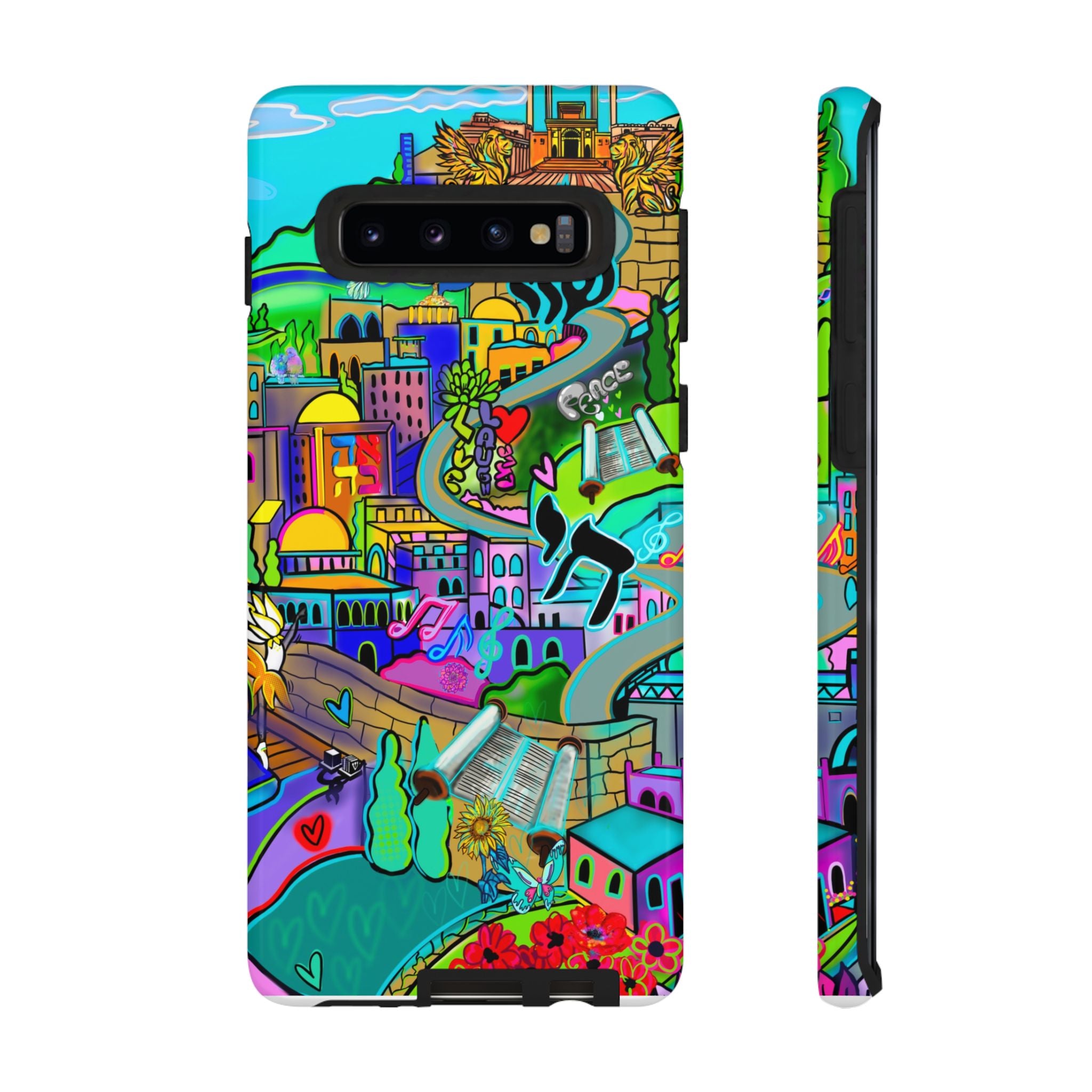 Vibrant Phone Case with Cityscape Design, Ideal for Travelers, Gift for Birthdays, Art Lovers, Festivals, Eco-Friendly Accessories