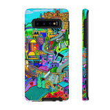 Vibrant Phone Case with Cityscape Design, Ideal for Travelers, Gift for Birthdays, Art Lovers, Festivals, Eco-Friendly Accessories