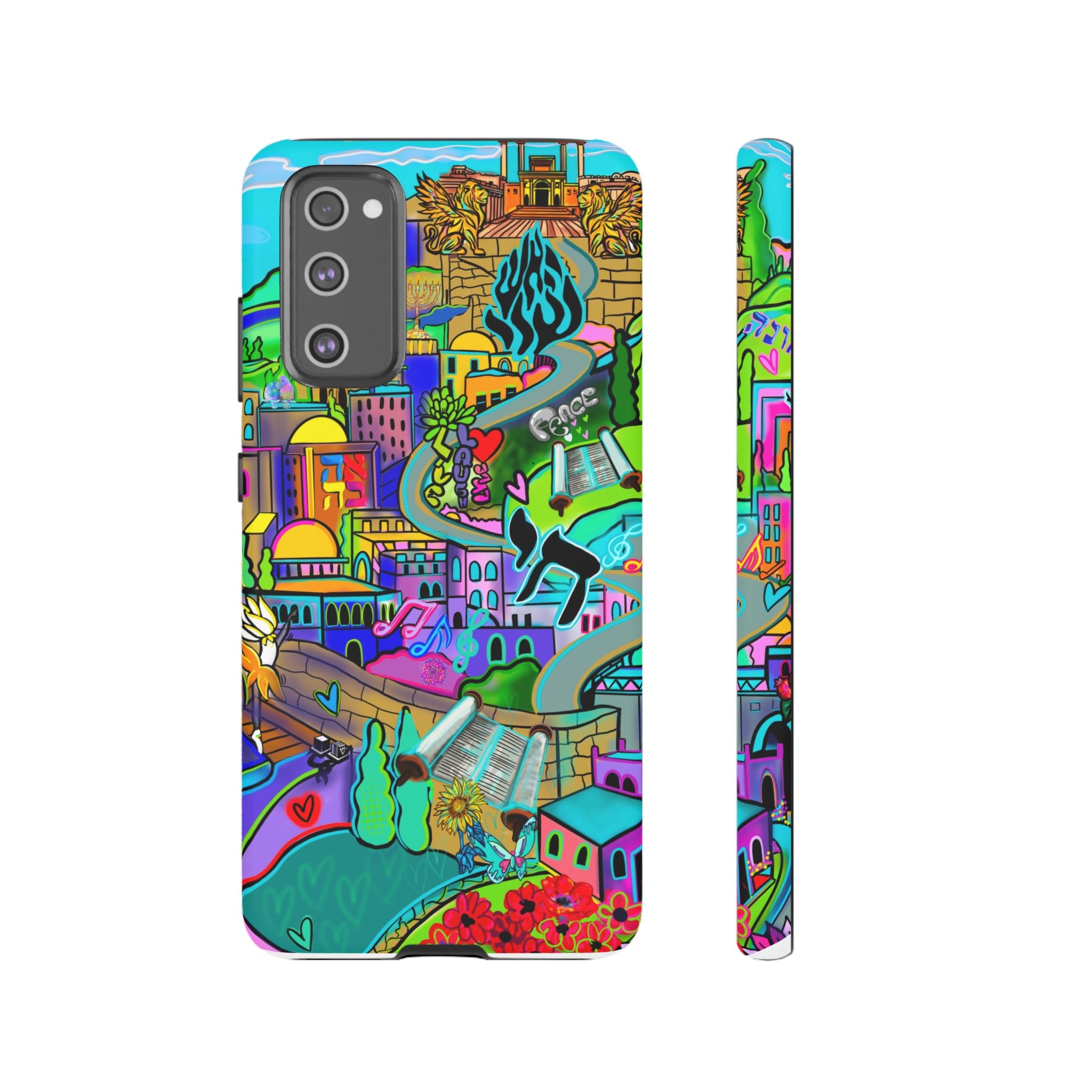 Vibrant Phone Case with Cityscape Design, Ideal for Travelers, Gift for Birthdays, Art Lovers, Festivals, Eco-Friendly Accessories