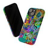 Vibrant Phone Case with Cityscape Design, Ideal for Travelers, Gift for Birthdays, Art Lovers, Festivals, Eco-Friendly Accessories