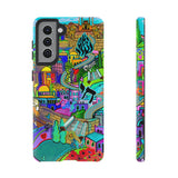 Vibrant Phone Case with Cityscape Design, Ideal for Travelers, Gift for Birthdays, Art Lovers, Festivals, Eco-Friendly Accessories