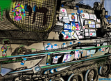 Tank Covered in cards art print