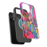 Graffiti Floral Magnetic Phone Case — Impact‑Resistant iPhone Cover
