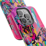 Graffiti Floral Magnetic Phone Case — Impact‑Resistant iPhone Cover