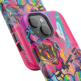 Graffiti Floral Magnetic Phone Case — Impact‑Resistant iPhone Cover