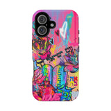 Graffiti Floral Magnetic Phone Case — Impact‑Resistant iPhone Cover