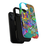 Vibrant Phone Case with Cityscape Design, Ideal for Travelers, Gift for Birthdays, Art Lovers, Festivals, Eco-Friendly Accessories