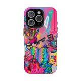 Graffiti Floral Magnetic Phone Case — Impact‑Resistant iPhone Cover