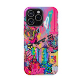 Graffiti Floral Magnetic Phone Case — Impact‑Resistant iPhone Cover