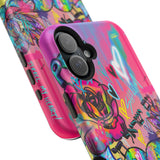 Graffiti Floral Magnetic Phone Case — Impact‑Resistant iPhone Cover