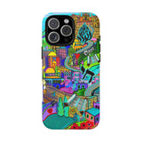 Vibrant Phone Case with Cityscape Design, Ideal for Travelers, Gift for Birthdays, Art Lovers, Festivals, Eco-Friendly Accessories