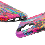 Graffiti Floral Magnetic Phone Case — Impact‑Resistant iPhone Cover