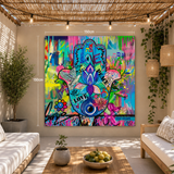 Pre-order graffiti hamsa sukkah vinyl with holes