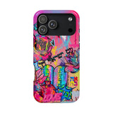 Graffiti Floral Magnetic Phone Case — Impact‑Resistant iPhone Cover