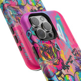 Graffiti Floral Magnetic Phone Case — Impact‑Resistant iPhone Cover