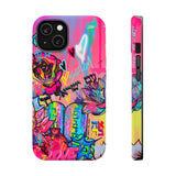 Graffiti Floral Magnetic Phone Case — Impact‑Resistant iPhone Cover