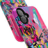 Graffiti Floral Magnetic Phone Case — Impact‑Resistant iPhone Cover