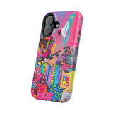 Graffiti Floral Magnetic Phone Case — Impact‑Resistant iPhone Cover