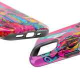 Graffiti Floral Magnetic Phone Case — Impact‑Resistant iPhone Cover
