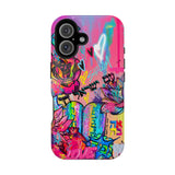 Graffiti Floral Magnetic Phone Case — Impact‑Resistant iPhone Cover