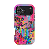 Graffiti Floral Magnetic Phone Case — Impact‑Resistant iPhone Cover