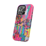 Graffiti Floral Magnetic Phone Case — Impact‑Resistant iPhone Cover