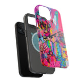 Graffiti Floral Magnetic Phone Case — Impact‑Resistant iPhone Cover