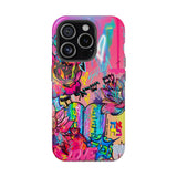 Graffiti Floral Magnetic Phone Case — Impact‑Resistant iPhone Cover