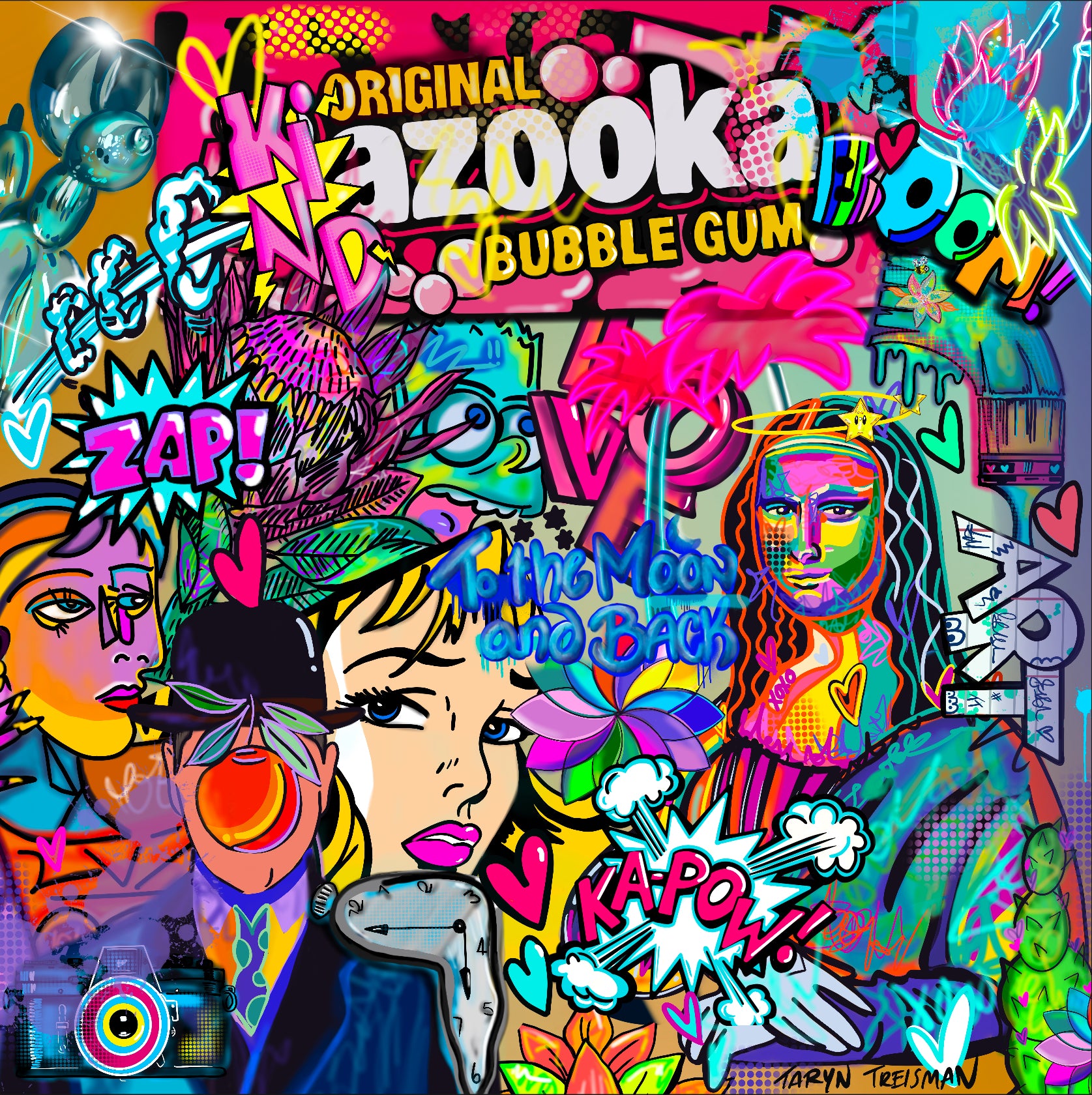 Bazooka art print on canvas