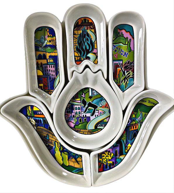 Hamsa Ceramic Serving platter