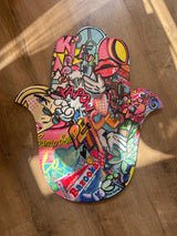 Hand embelished :Hamsa Pop Art